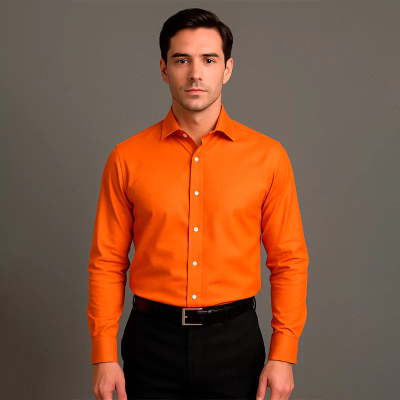 Camisa Social Masculina Laranja