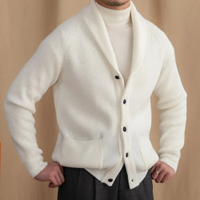 Cardigan Texturizado em Lã Branco