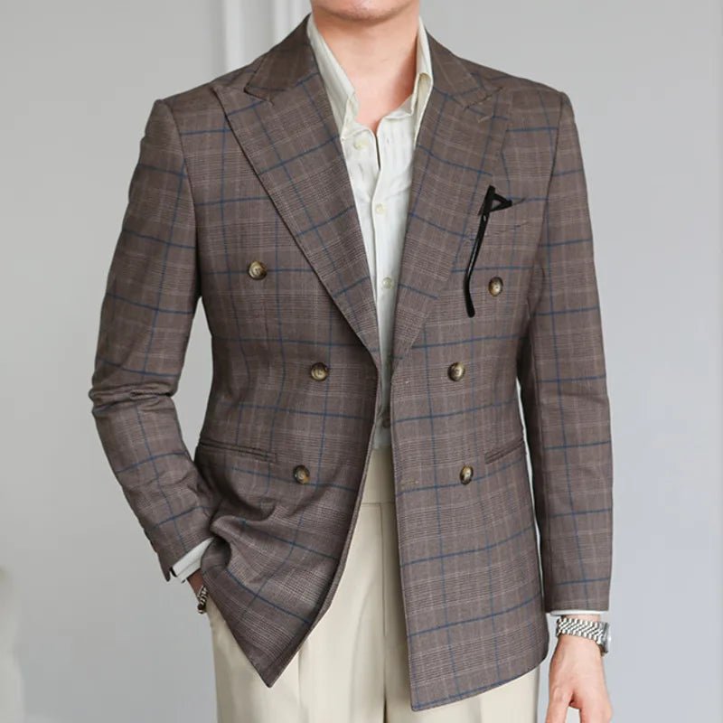 Blazer Masculino Transpassado Xadrez Rouffman FF015 - Rouffman