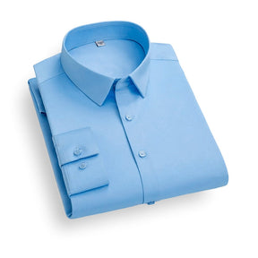 Camisa Social Masculina Rouffman Classic Azul Claro - Rouffman